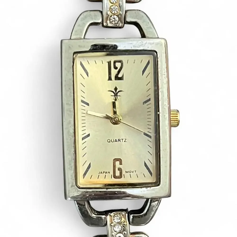 Silver and gold vintage watch